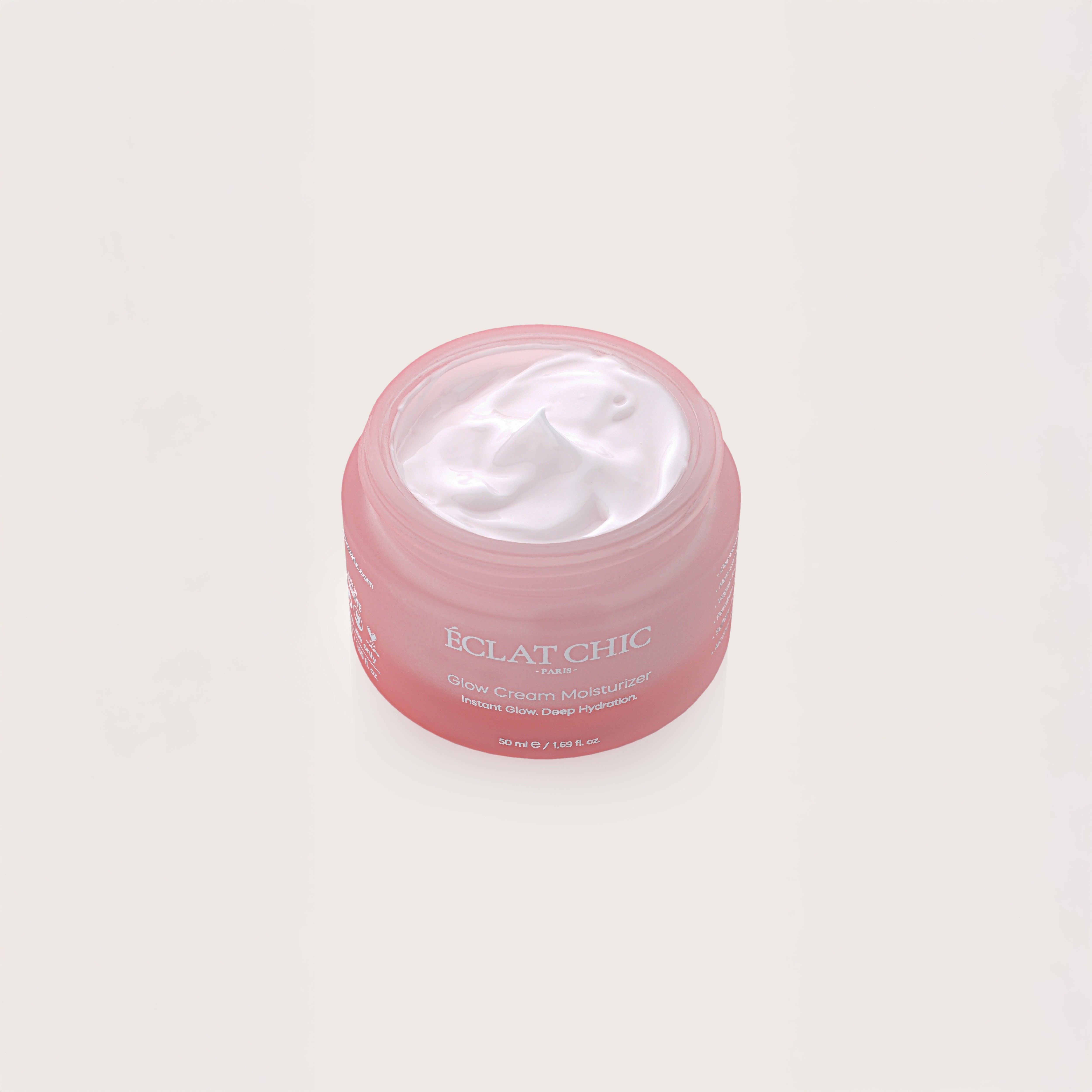 Glow Cream – Aydınlatıcı Jel Nemlendirici | Hyaluronik Asit + Niacinamide + Arbutin | Tüm Cilt Tipleri
