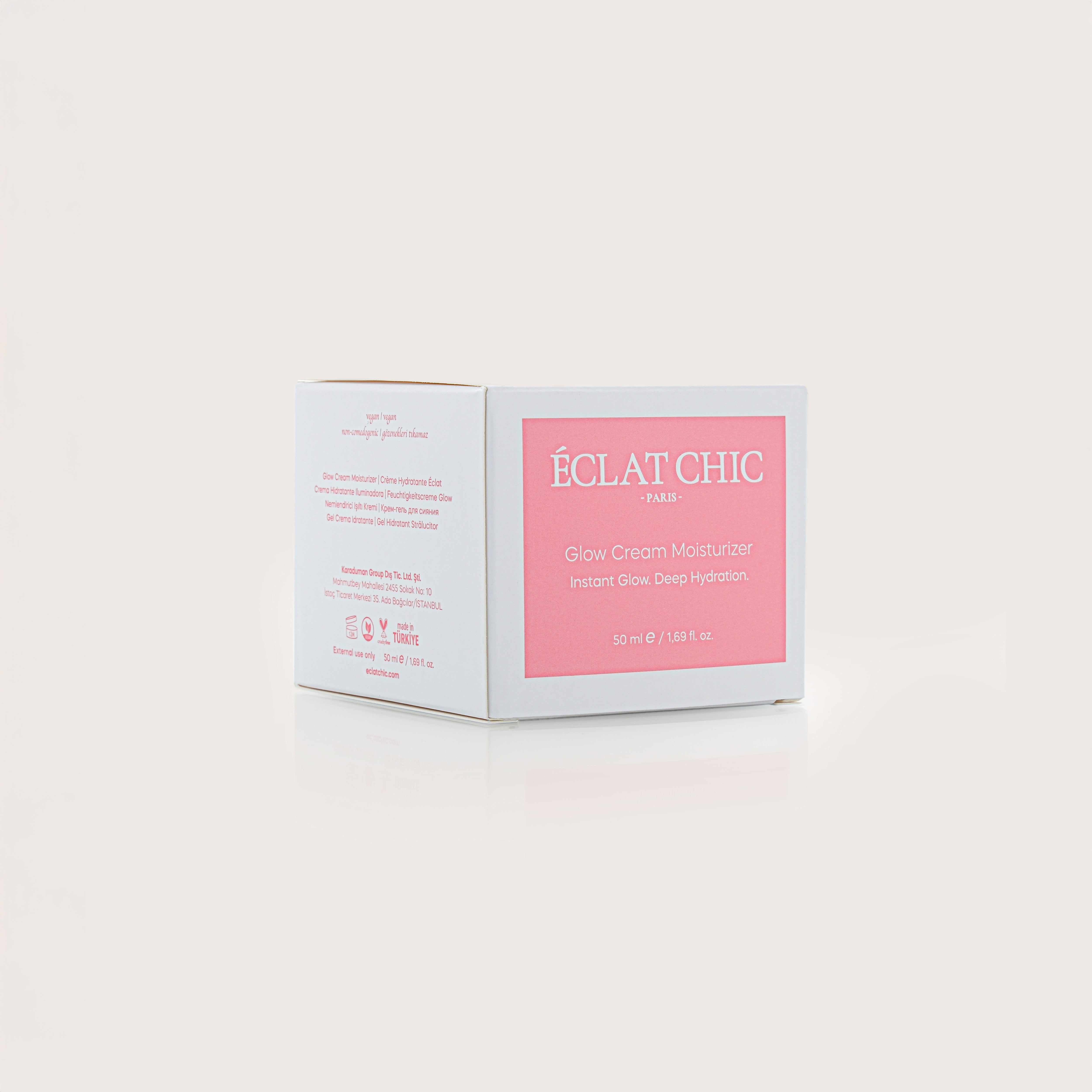 Glow Cream – Aydınlatıcı Jel Nemlendirici | Hyaluronik Asit + Niacinamide + Arbutin | Tüm Cilt Tipleri