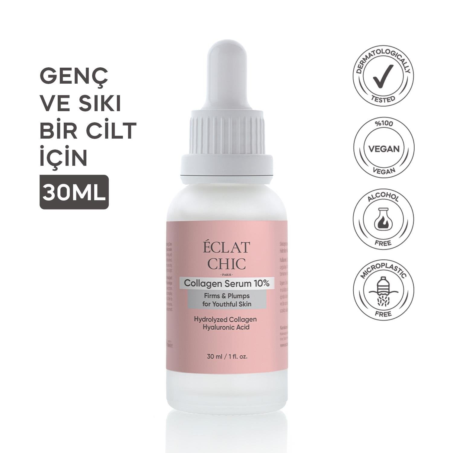 Cilt Yenileyici ve Sıkılaştırıcı Kolajen Serum (Hyaluronik Asit %1.5 + Niacinamide)