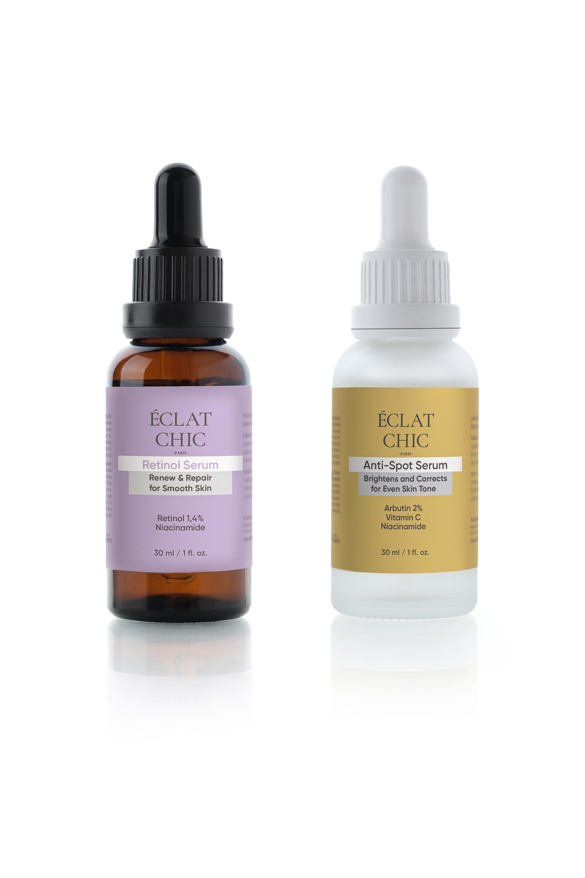 Leke Karşıtı ve Yenileyici Set (Retinol Serum + Anti-Spot Serum)