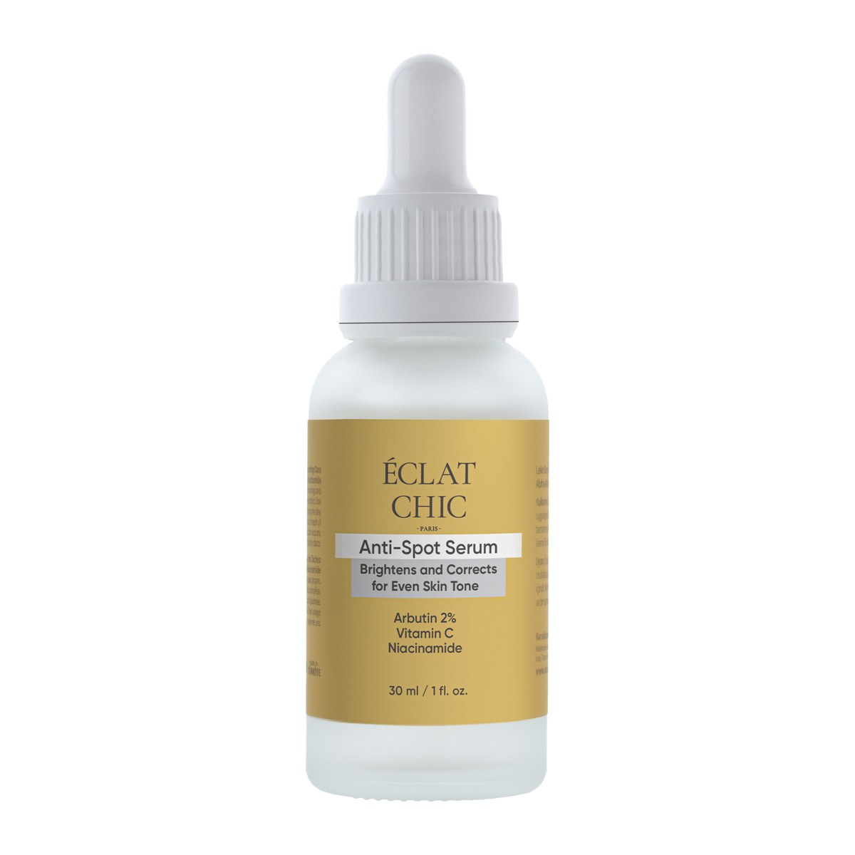 EC ANTİ-SPOT CİLT TONU EŞİTLEYİCİ, LEKE GİDERİCİ, AYDINLATICI SERUM 30ML (ARBUTİN%2+VİTAMİNC+NİACİNAMİDE)